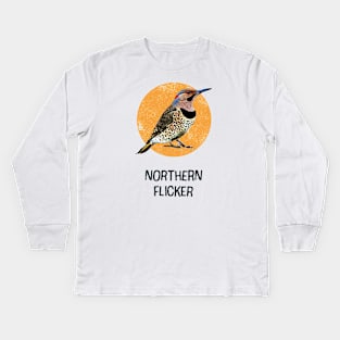 Northern Flicker Bird Kids Long Sleeve T-Shirt